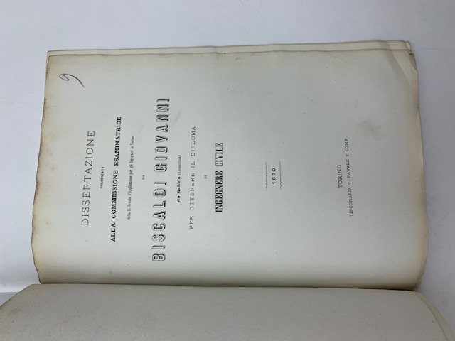 Degli archi equilibrati. Dissertazione